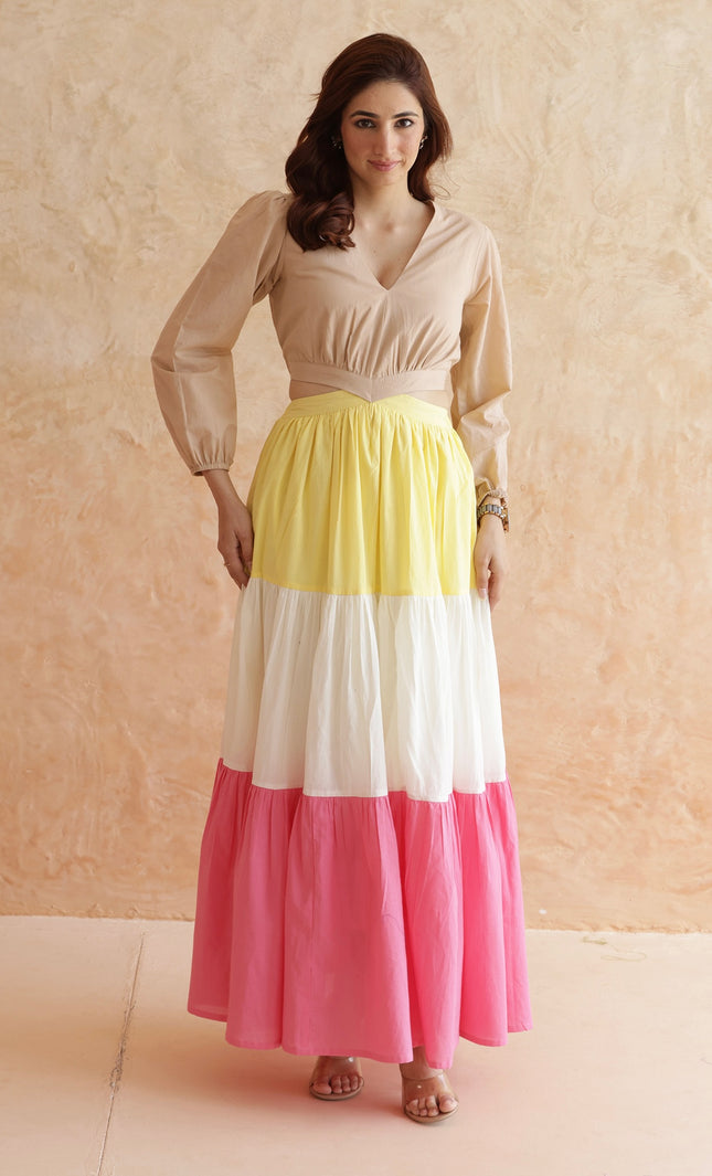Cotton cut-out dress
