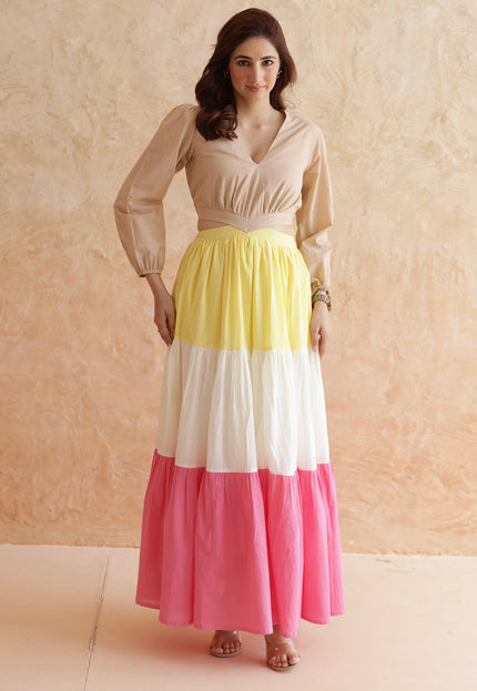 Cotton cut-out dress