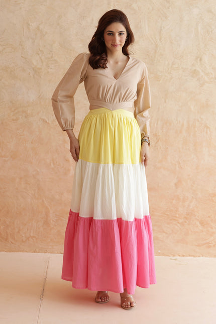 Cotton cut-out dress