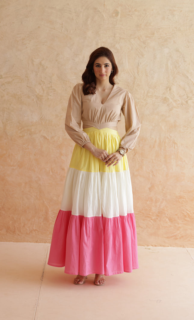 Cotton cut-out dress