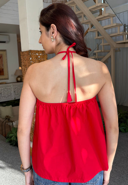 Red cotton top
