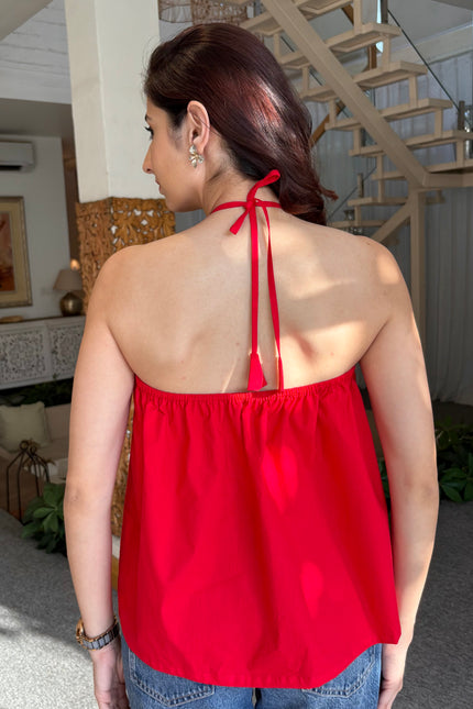 Red cotton top