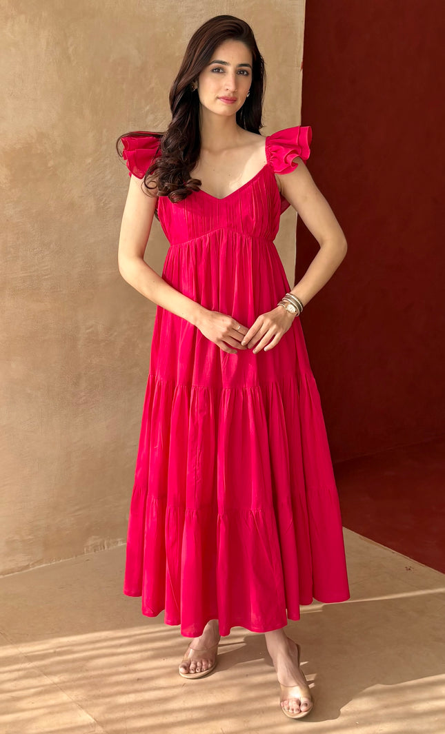 Pink maxi dress