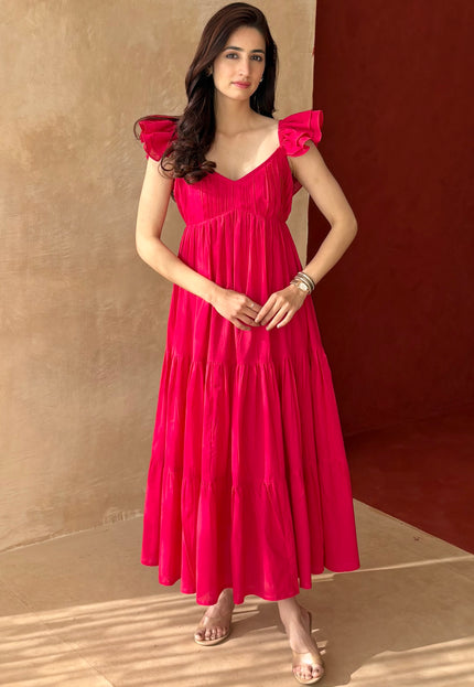 Pink maxi dress
