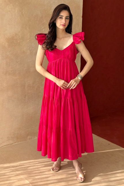Pink maxi dress