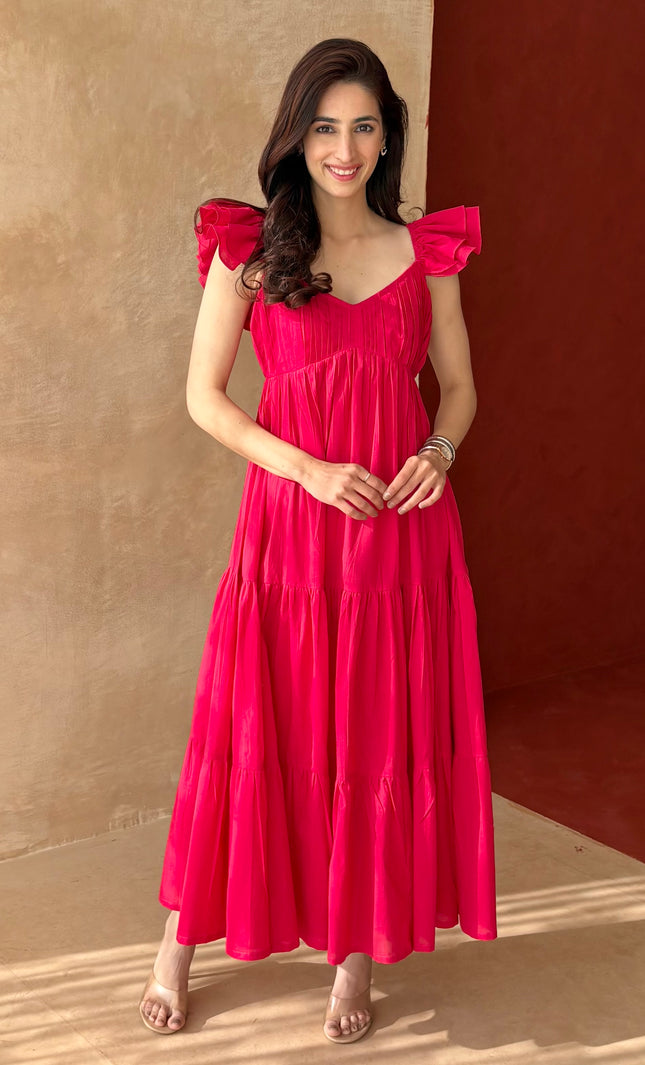 Pink maxi dress