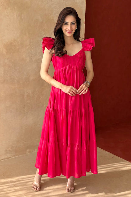 Pink maxi dress