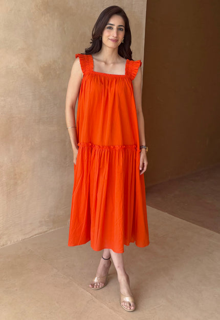 Cotton peach dress