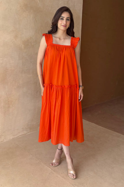 Cotton peach dress