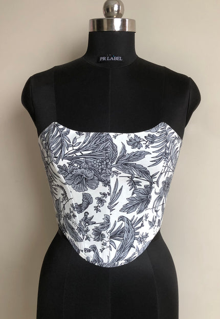 Cotton printed corset