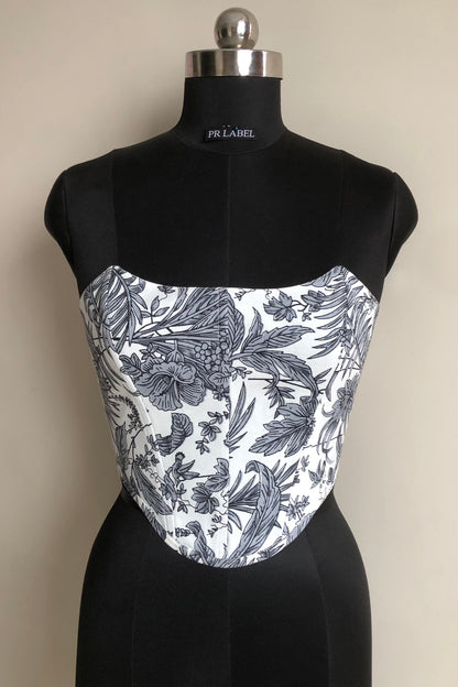 Cotton printed corset