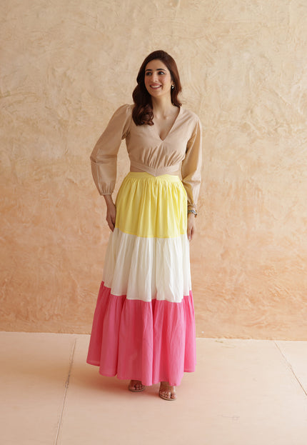 Cotton cut-out dress