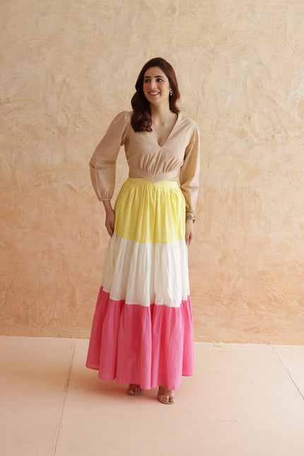 Cotton cut-out dress