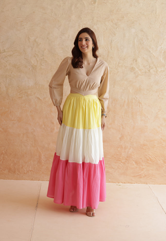 Cotton cut-out dress