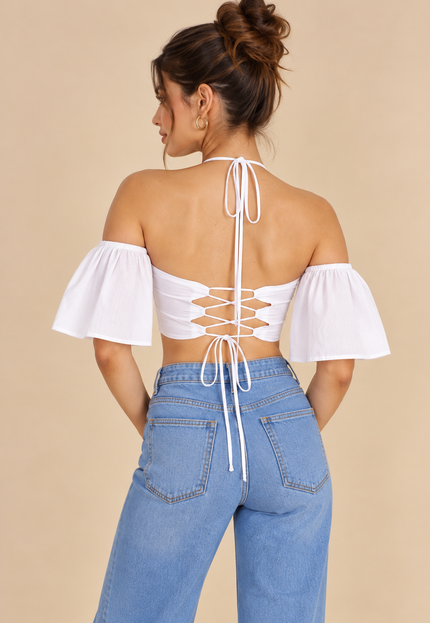 White cotton top