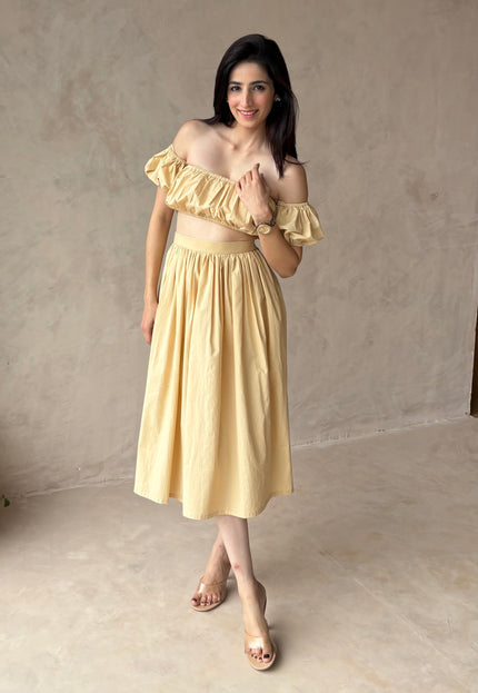 Beige balloon top