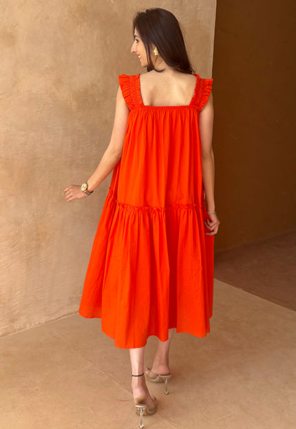 Cotton peach dress