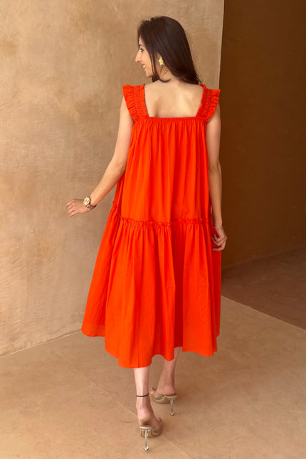 Cotton peach dress