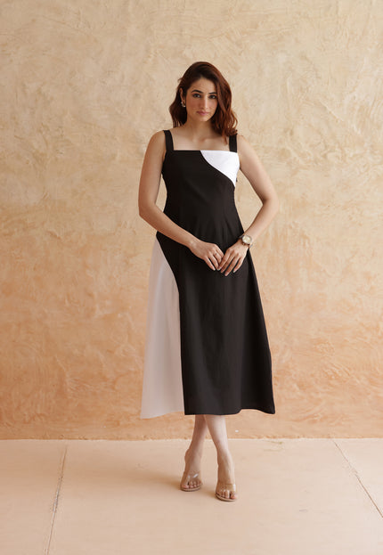 Black midi dress