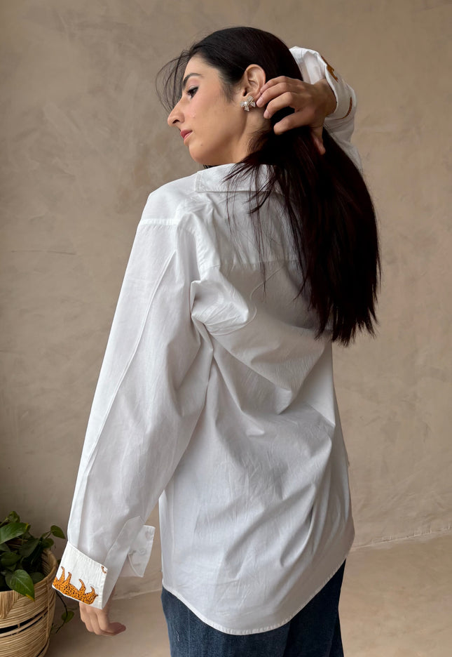 Cotton oversized shirt