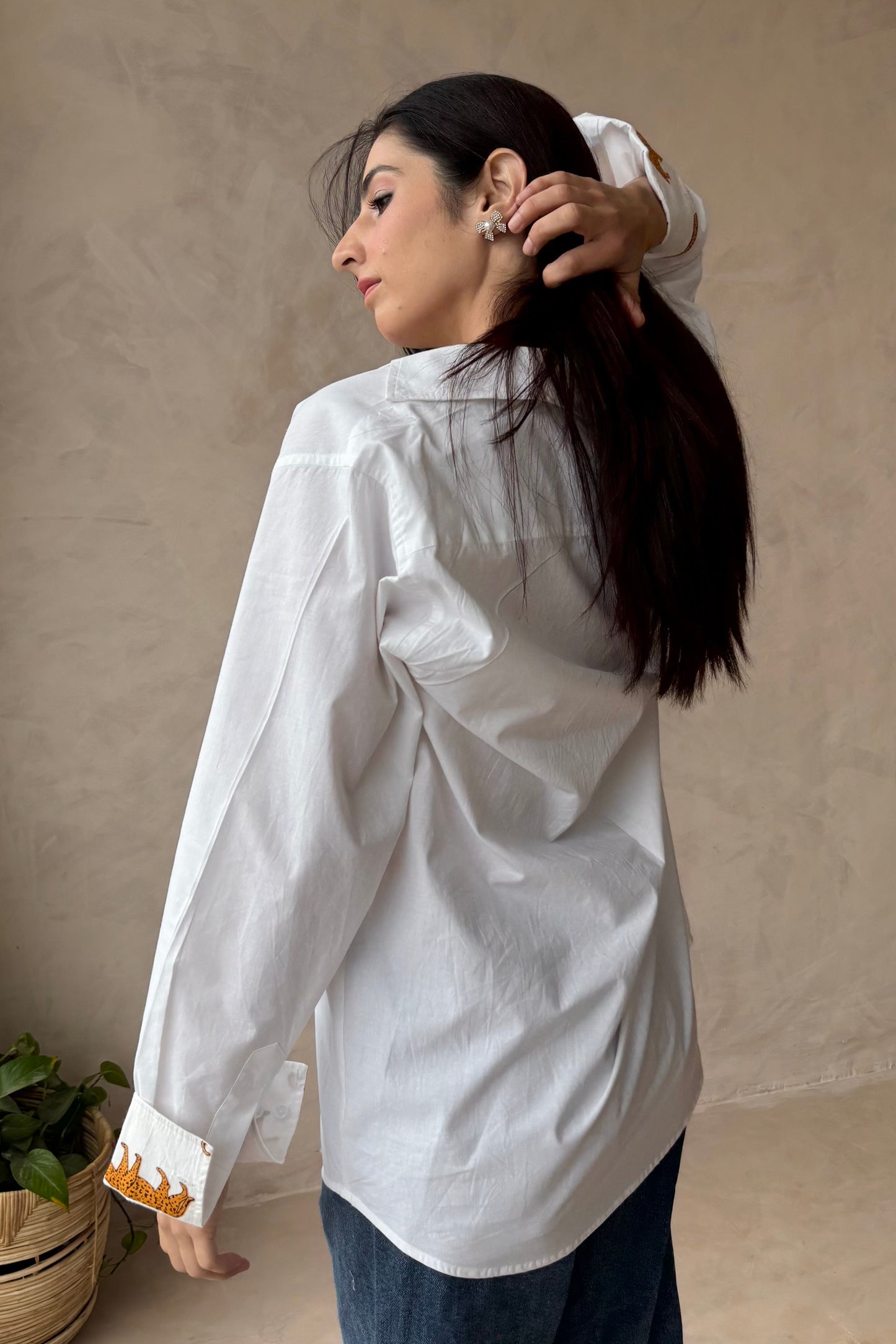 Cotton oversized shirt