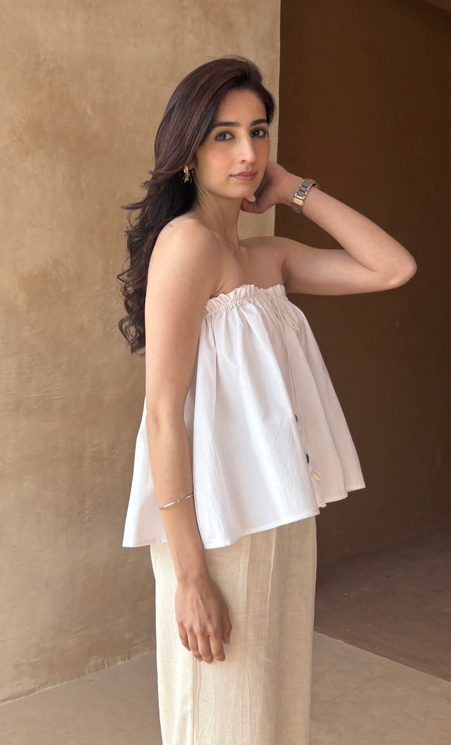 Cotton tie-up top