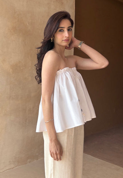 Cotton tie-up top