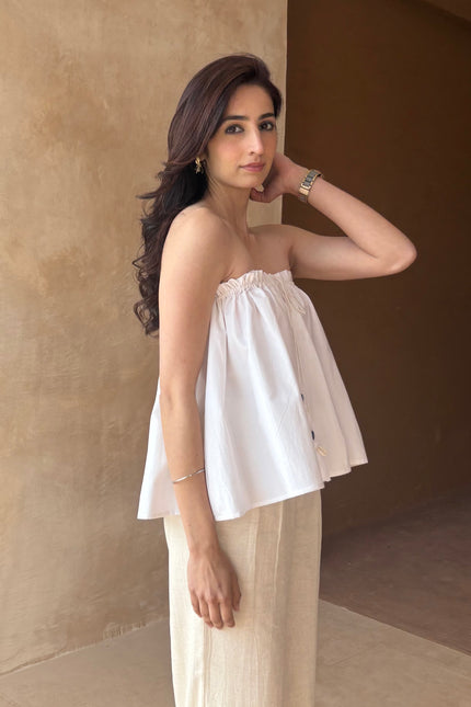 Cotton tie-up top