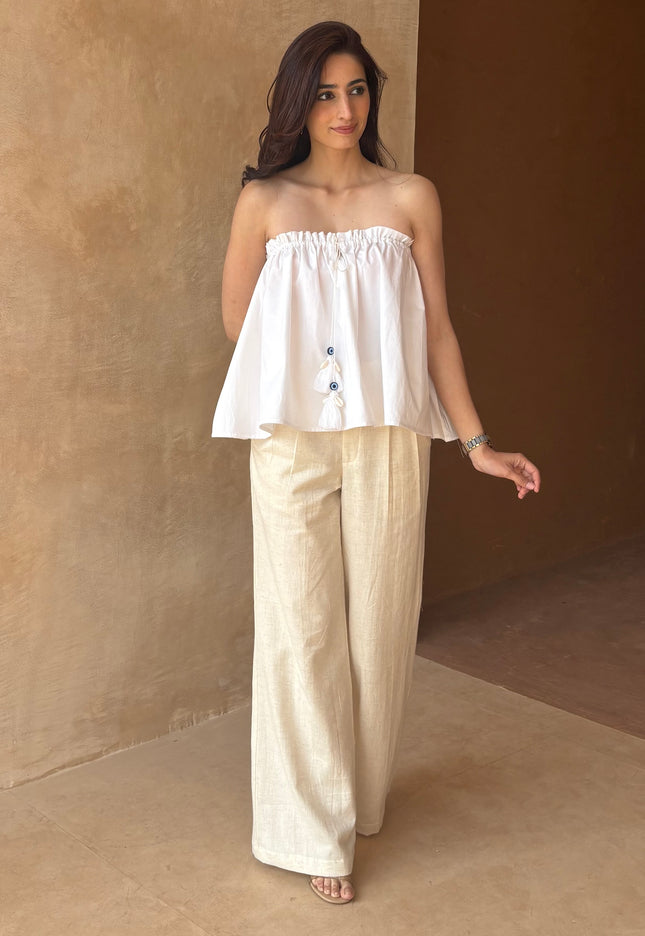 Cotton tie-up top