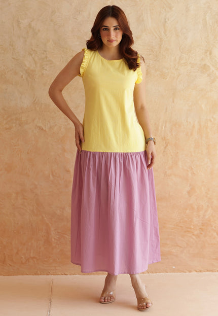 Cotton yellow dress