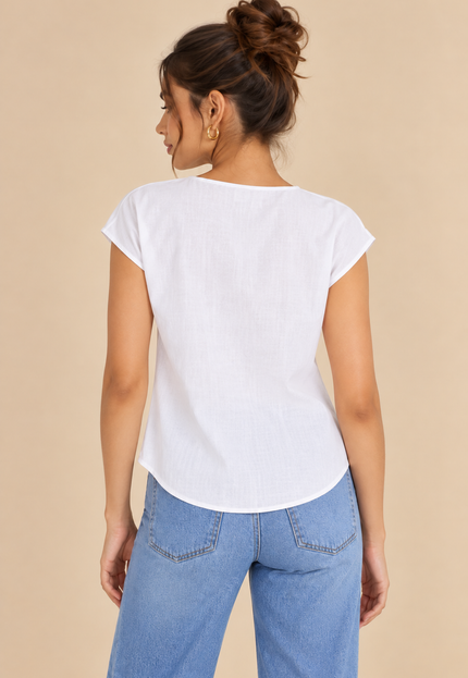 White cotton top