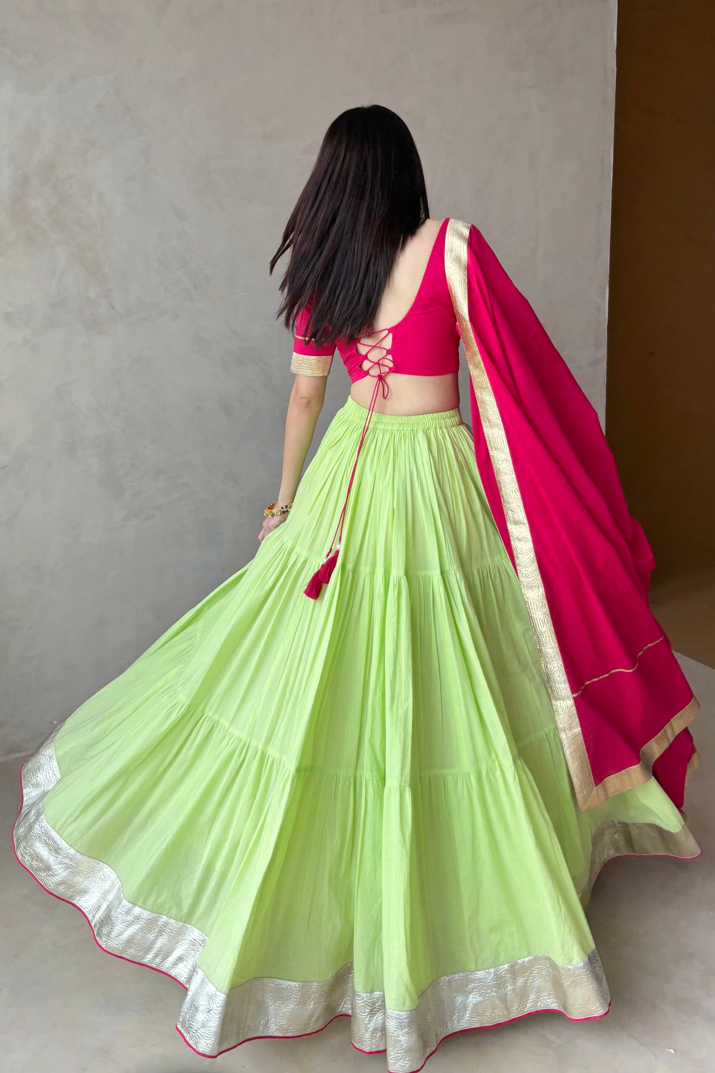 Rani pink lehenga set