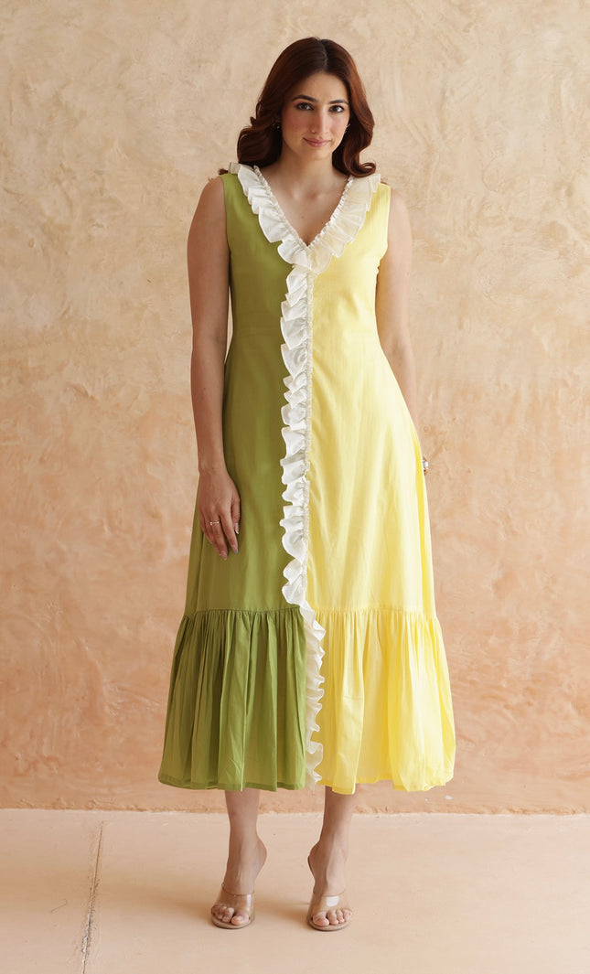 Cotton midi dress