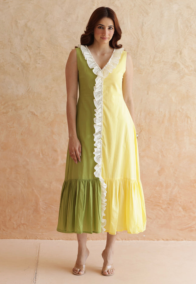 Cotton midi dress