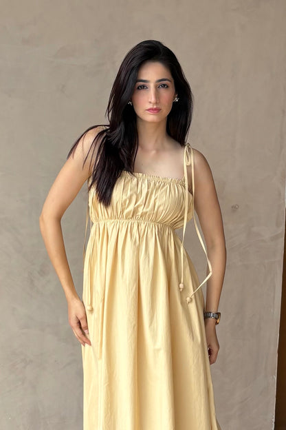 Beige midi dress