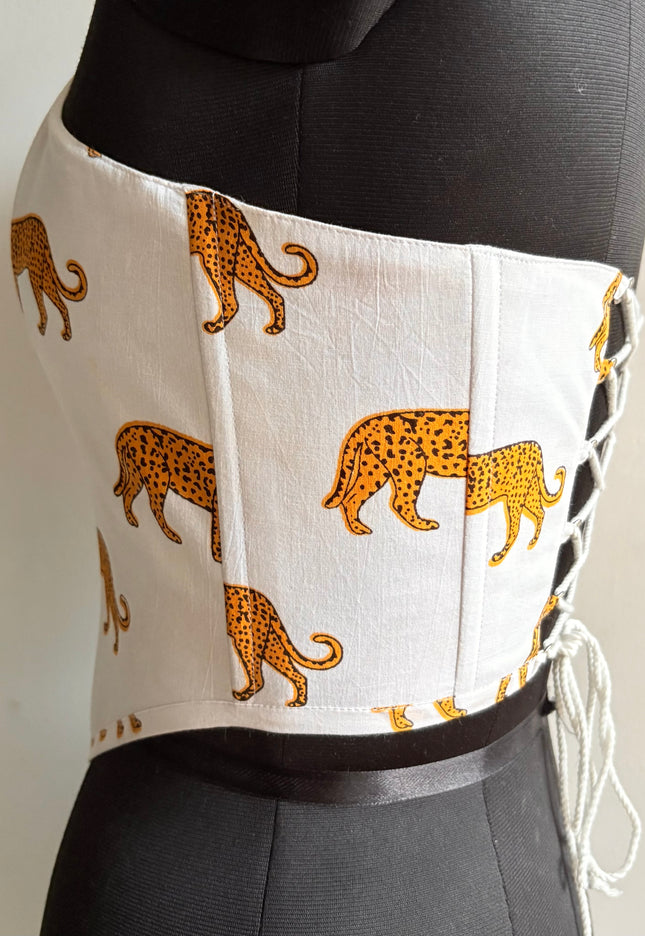Leopard printed corset