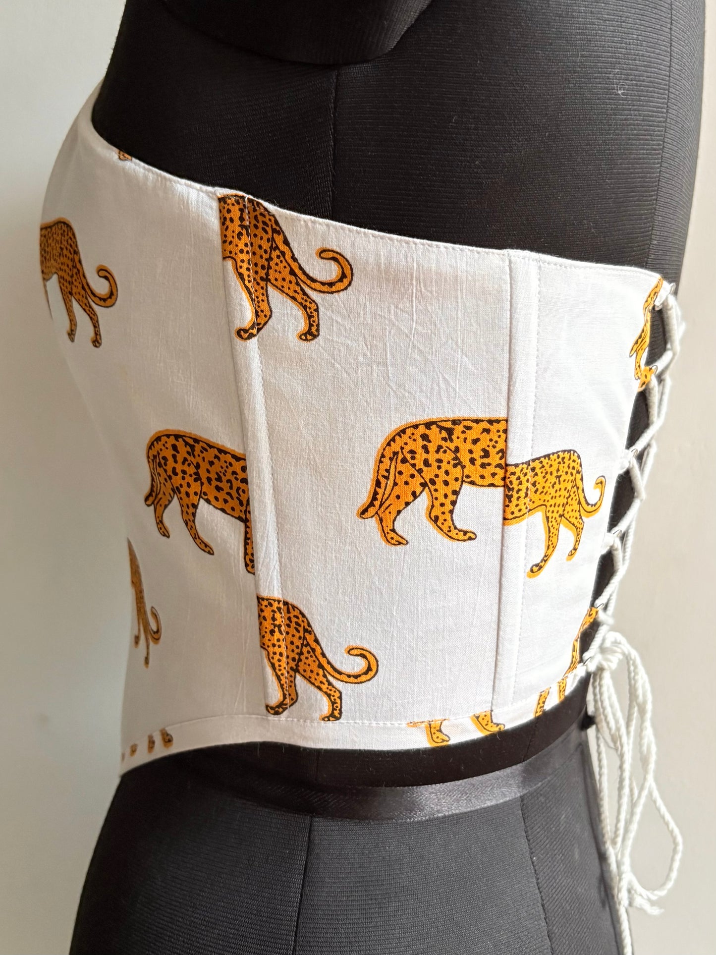 Leopard printed corset