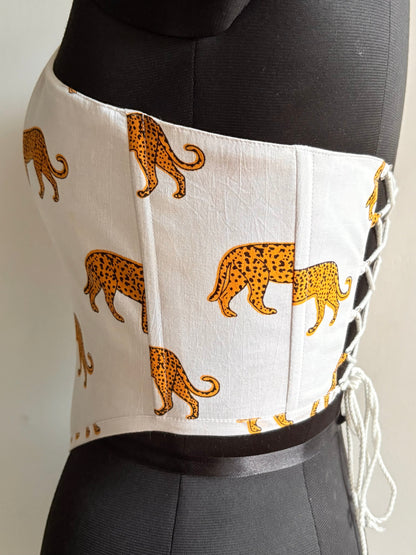 Leopard printed corset