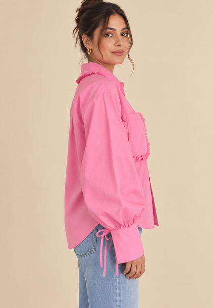 Pink poplin shirt