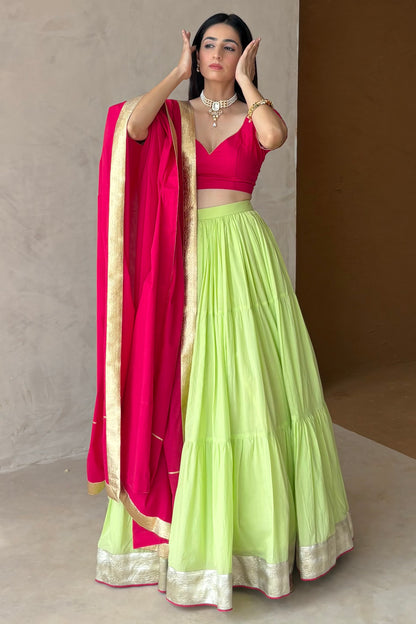 Rani pink lehenga set