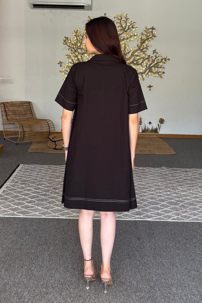 Black cotton dress