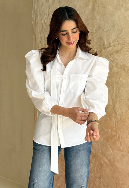 White poplin shirt