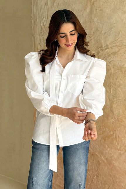 White poplin shirt