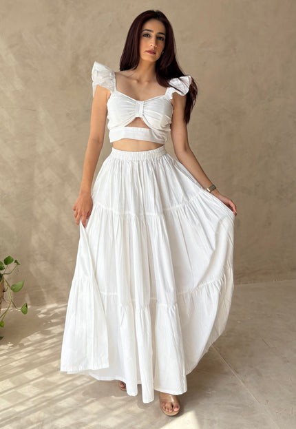 Cotton maxi skirt