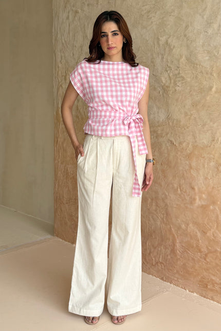 Gingham tie-up co-ord