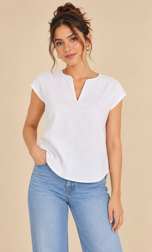 White cotton top