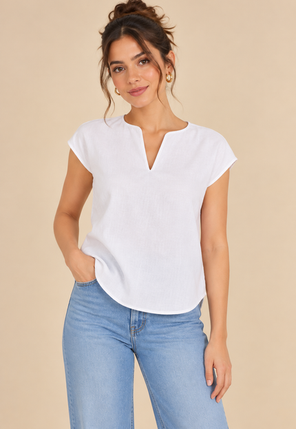 White cotton top