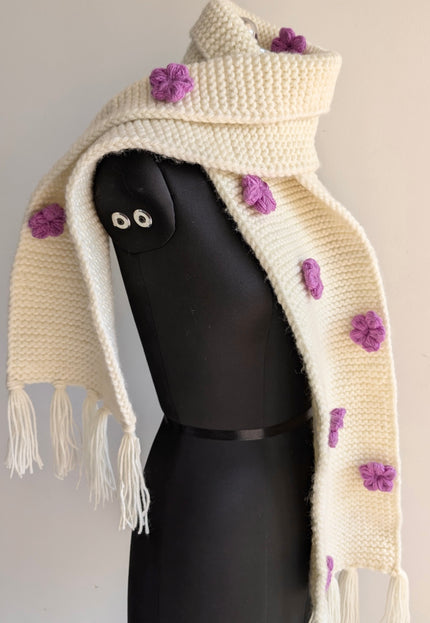 Handwoven wool muffler