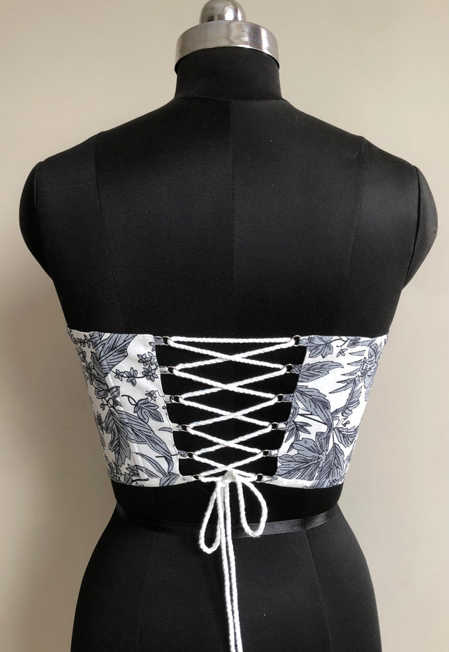 Cotton printed corset