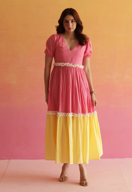 Baby pink cotton dress